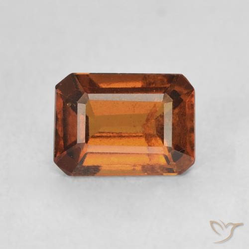 1.26ct Natural Naranja medio granate hessonita, corte esmeralda, VS