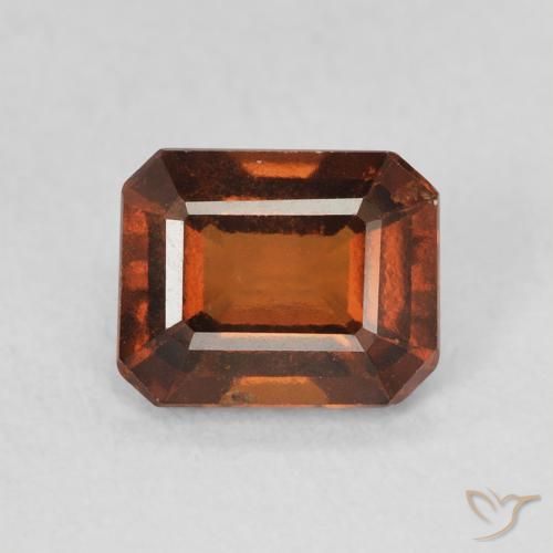 1.49ct Natural Naranja medio granate hessonita, corte esmeralda, VVS-VS