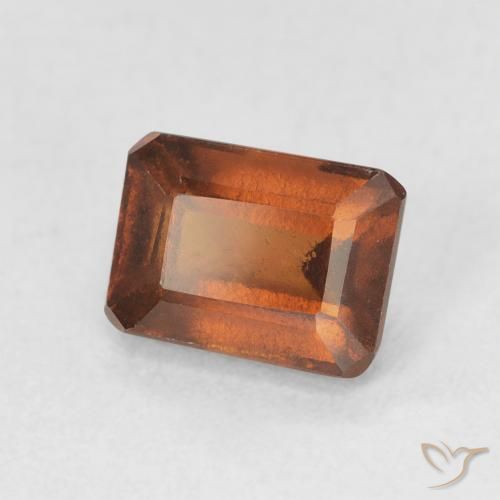 granate hessonita Naranja oscuro natural de 1.58 ct, Corte Octágono / Esmeralda, VVS-VS