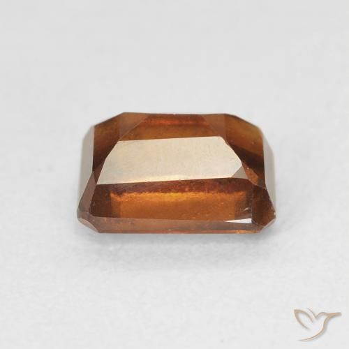 granate hessonita Naranja oscuro natural de 1.58 ct, Corte Octágono / Esmeralda, VVS-VS