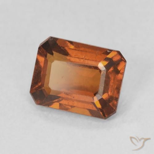 granate hessonita Naranja oscuro natural de 1.50 ct, Corte Octágono / Esmeralda, VVS-VS