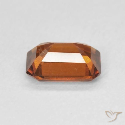 granate hessonita Naranja oscuro natural de 1.32 ct, Corte Octágono / Esmeralda, VVS-VS