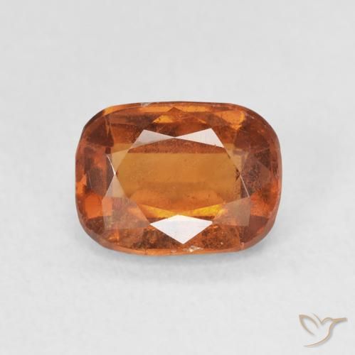 1.81ct Natural Naranja oscuro granate hessonita, Forma Cojín, VS