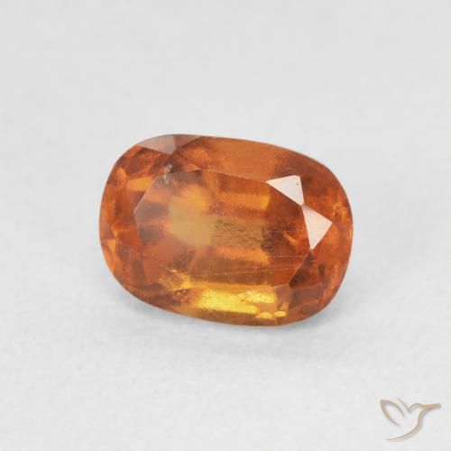 granate hessonita Naranja oscuro natural de 1.43 ct, Forma Cojín, VS