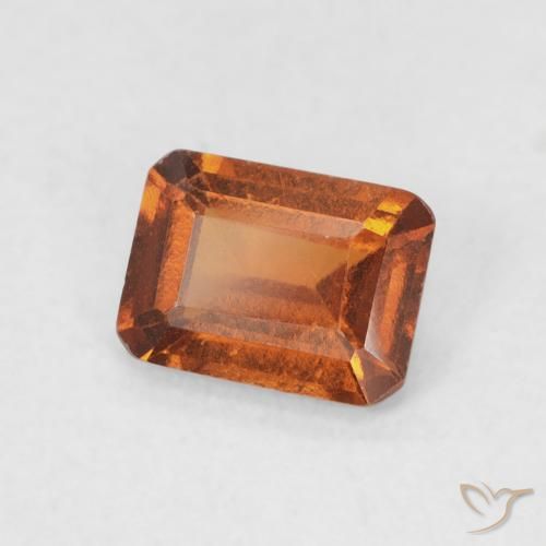 granate hessonita Naranja oscuro natural de 0.86 ct, Corte Octágono / Esmeralda, VS