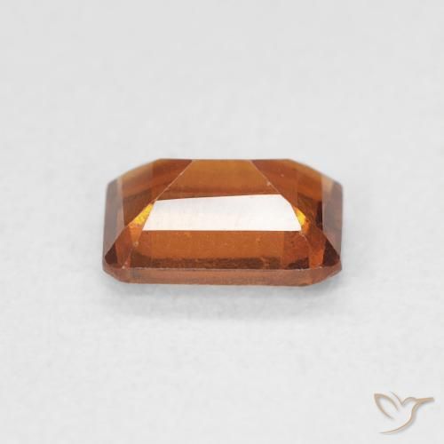 granate hessonita Naranja oscuro natural de 0.86 ct, Corte Octágono / Esmeralda, VS