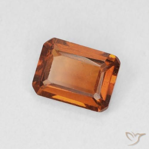 granate hessonita Naranja oscuro natural de 1.40 ct, Corte Octágono / Esmeralda, VVS-VS