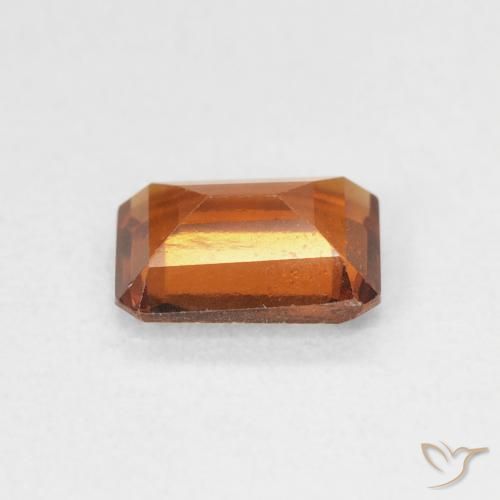 granate hessonita Naranja oscuro natural de 1.40 ct, Corte Octágono / Esmeralda, VVS-VS