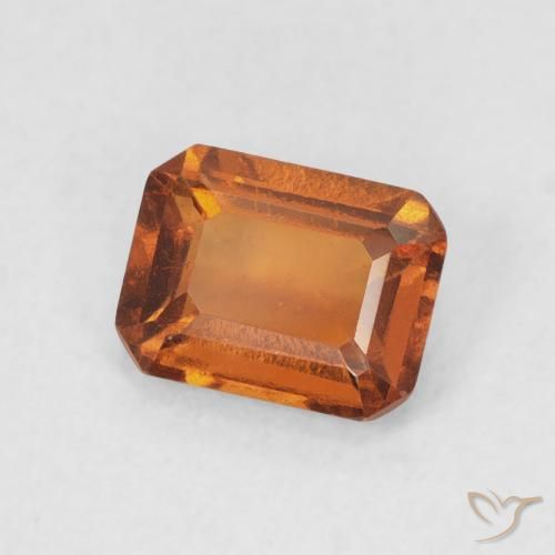 granate hessonita Medium Dark-Orange natural de 1.12 ct, Corte Octágono / Esmeralda, VVS-VS