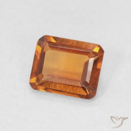 granate hessonita Medium Dark-Orange natural de 0.82 ct, Corte Octágono / Esmeralda, VVS-VS