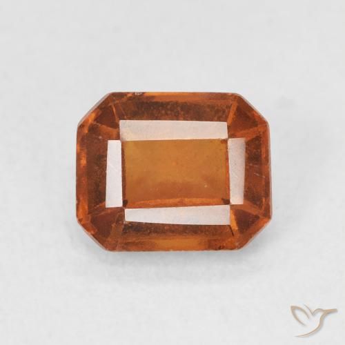 1.71ct Natural Naranja oscuro granate hessonita, corte esmeralda, VS