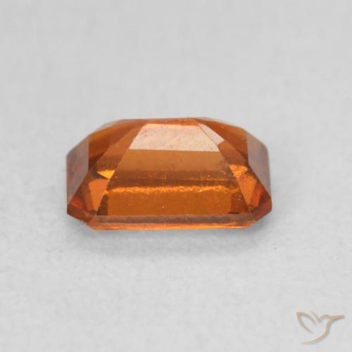 granate hessonita Naranja oscuro natural de 0.90 ct, Corte Octágono / Esmeralda, VS