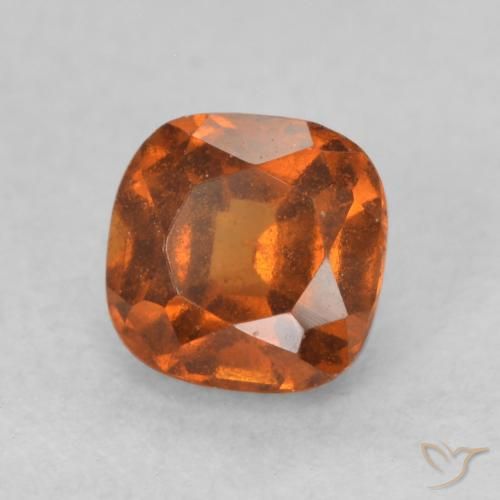 granate hessonita Naranja medio natural de 0.73 ct, Forma Cojín, VS