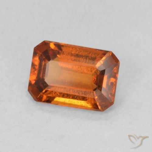 granate hessonita Naranja medio natural de 0.82 ct, Corte Octágono / Esmeralda, VS