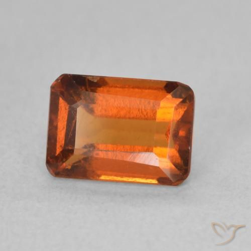 granate hessonita Naranja fuego natural de 1.34 ct, Corte Octágono / Esmeralda, VS