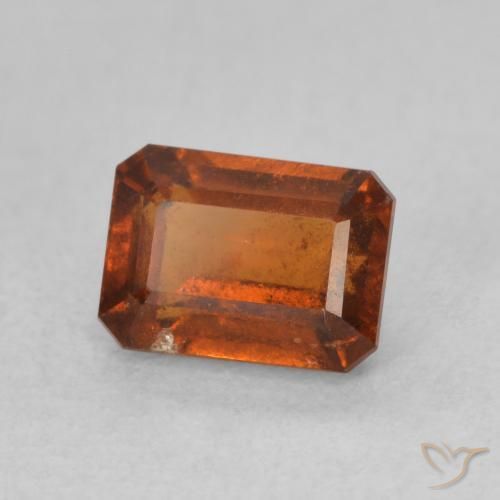 granate hessonita Naranja rojizo natural de 1.42 ct, Corte Octágono / Esmeralda, VS-SI