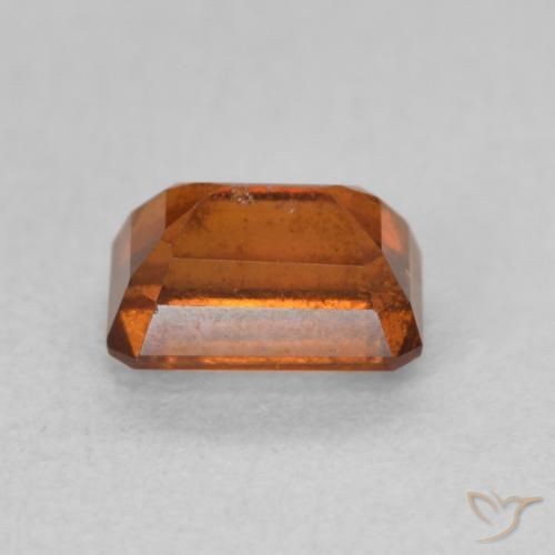 granate hessonita Naranja rojizo natural de 1.42 ct, Corte Octágono / Esmeralda, VS-SI