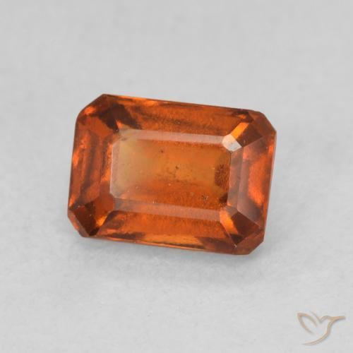 granate hessonita Naranja rojizo natural de 1.31 ct, Corte Octágono / Esmeralda, VS-SI