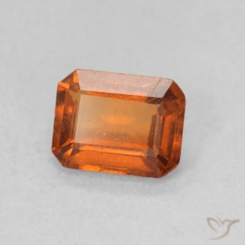 granate hessonita Naranja oscuro natural de 0.79 ct, Corte Octágono / Esmeralda, VS-SI