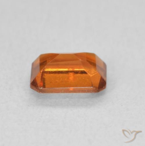 granate hessonita Naranja oscuro natural de 0.79 ct, Corte Octágono / Esmeralda, VS-SI