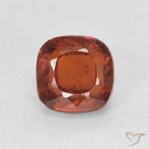 0.94ct Natural Naranja rojizo Granate Hessonita, Forma Cojín, VS