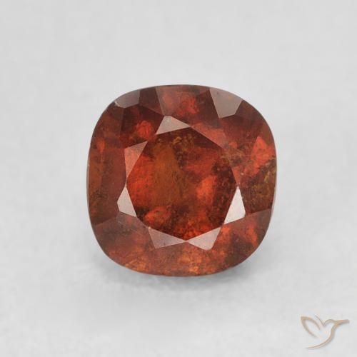 0.99ct Natural Naranja rojizo granate hessonita, Forma Cojín, VS