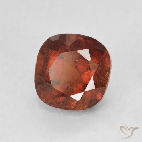 granate hessonita Naranja rojizo natural de 0.99 ct, Forma Cojín, VS