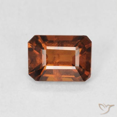1.12ct Natural Ámbar naranja Granate Hessonita, corte esmeralda, VS
