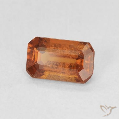 granate hessonita Medium Dark-Orange natural de 1.04 ct, Corte Octágono / Esmeralda, VVS