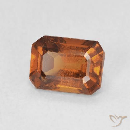 granate hessonita Naranja oscuro natural de 1.02 ct, Corte Octágono / Esmeralda, VVS