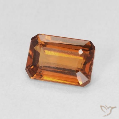 granate hessonita Medium Dark-Orange natural de 1.06 ct, Corte Octágono / Esmeralda, VVS