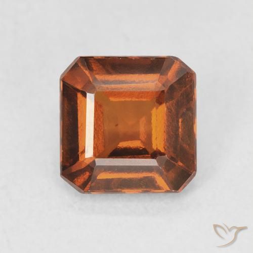 1.77ct Natural Naranja oscuro granate hessonita, corte esmeralda, VVS