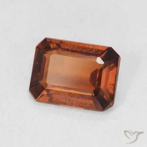 granate hessonita Naranja oscuro natural de 1.42 ct, Corte Octágono / Esmeralda, VVS