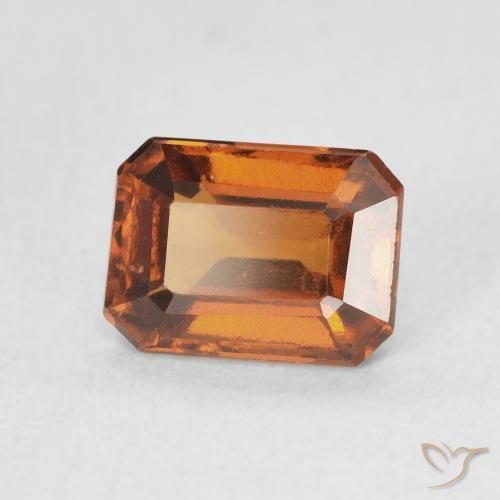 granate hessonita Naranja rojizo natural de 1.27 ct, Corte Octágono / Esmeralda, VVS