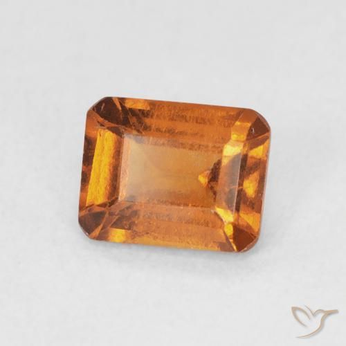 granate hessonita Naranja oscuro natural de 1.07 ct, Corte Octágono / Esmeralda, VS-SI