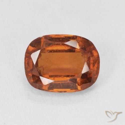 1.85ct Natural Naranja oscuro granate hessonita, Forma Cojín, VS-SI