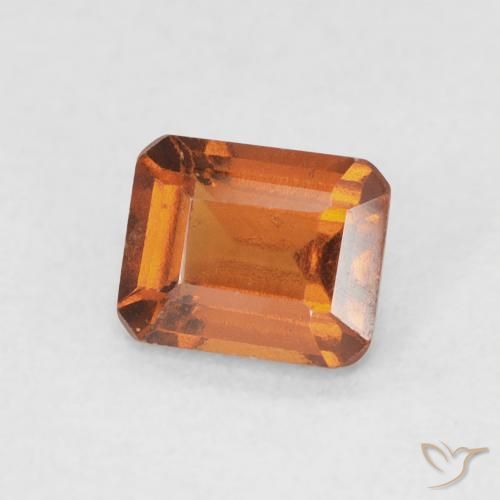 granate hessonita Naranja oscuro natural de 0.77 ct, Corte Octágono / Esmeralda, VS-SI