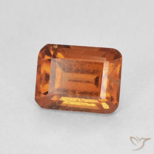 granate hessonita Naranja oscuro natural de 1.61 ct, Corte Octágono / Esmeralda, VS-SI