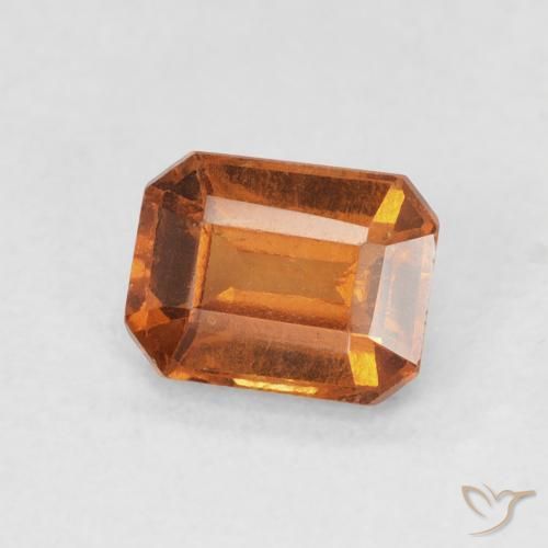 granate hessonita Marrón naranja natural de 1.20 ct, Corte Octágono / Esmeralda, VS-SI