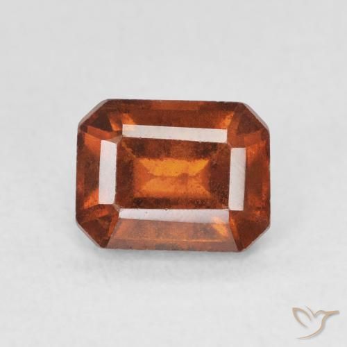 1.64ct Natural Naranja rojizo granate hessonita, corte esmeralda, VS-SI