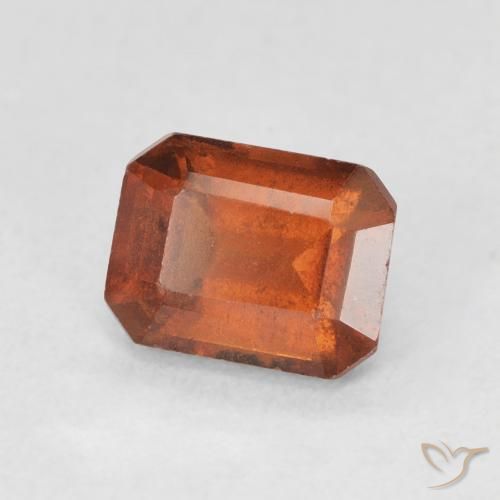 granate hessonita Naranja rojizo natural de 1.64 ct, Corte Octágono / Esmeralda, VS-SI