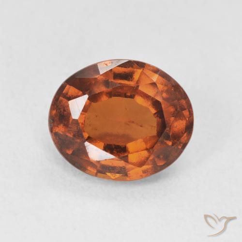 2.04ct Natural Naranja rojizo Granate Hessonita, Ovalada, VS
