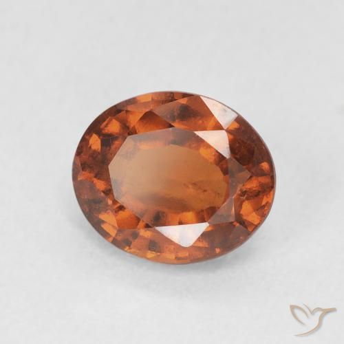 granate hessonita Naranja rojizo natural de 2.04 ct, Ovalada, VS