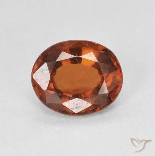 2.00ct Natural Naranja oscuro Granate Hessonita, Ovalada, VS
