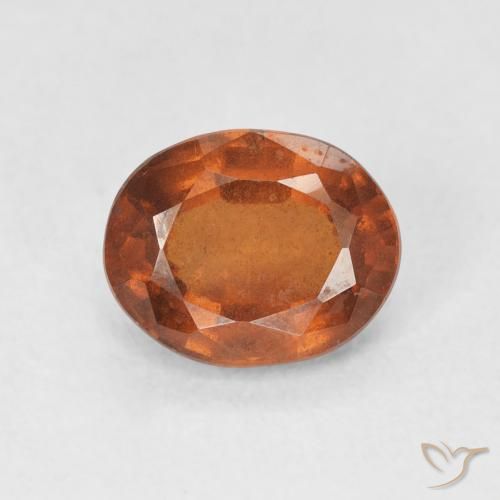 1.90ct Natural Naranja oscuro Granate Hessonita, Ovalada, VS
