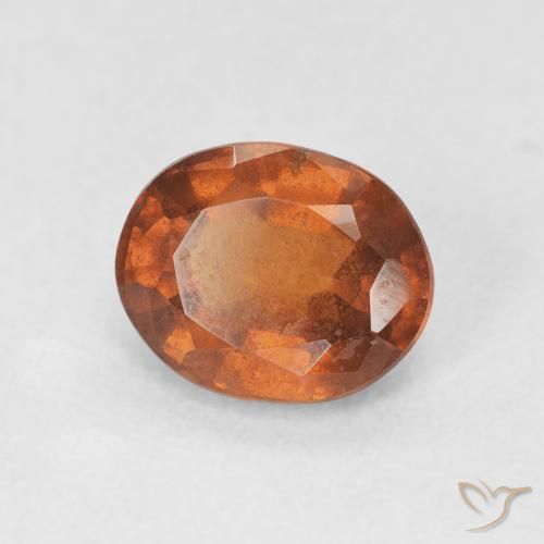 granate hessonita Naranja oscuro natural de 1.90 ct, Ovalada, VS