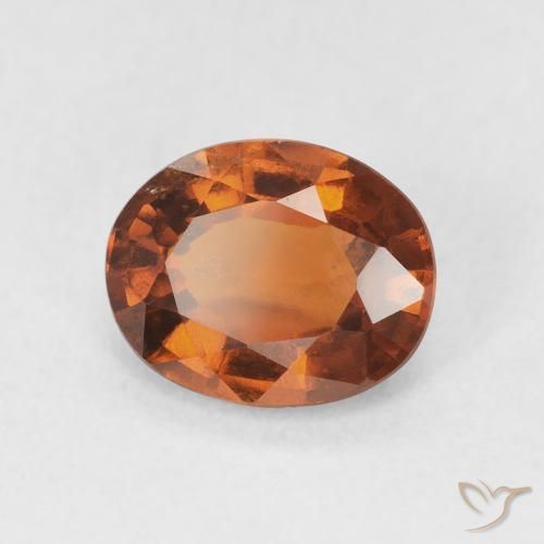 granate hessonita Naranja oscuro natural de 1.83 ct, Ovalada, VS
