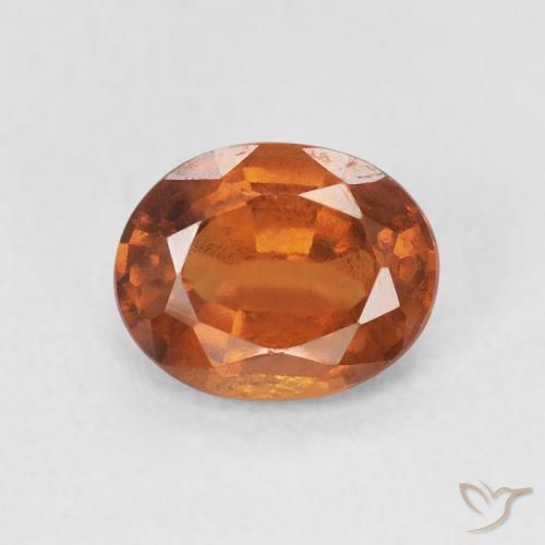 1.83ct Natural Medium Dark-Orange Granate Hessonita, Ovalada, VS