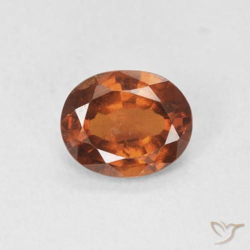 1.27ct Natural Naranja rojizo Granate Hessonita, Ovalada, VS