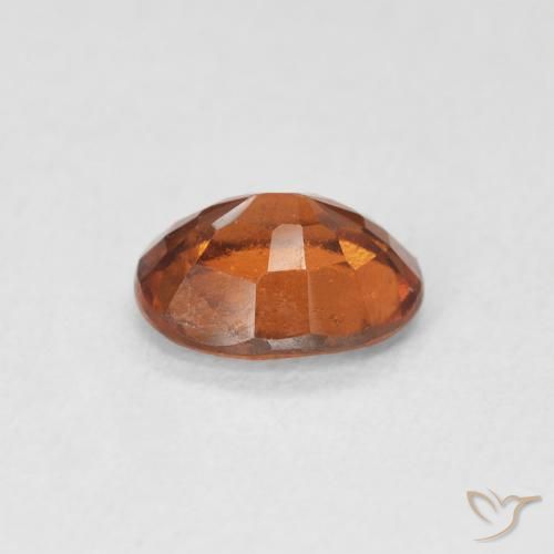 granate hessonita Naranja rojizo natural de 1.27 ct, Ovalada, VS